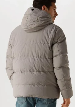 grijze pure path gewatteerde jas regular fit jackets padded404