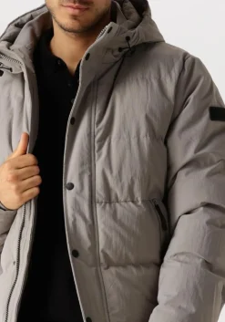 grijze pure path gewatteerde jas regular fit jackets padded404