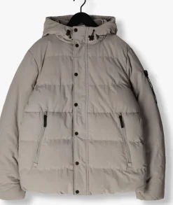 grijze pure path gewatteerde jas regular fit jackets padded404