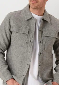 grijze pure path overshirt regular fit shirts over203