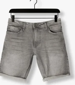 grijze pure path shorts the steve skinny fit denim shorts