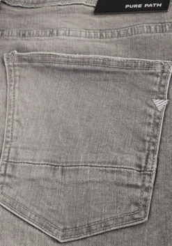 grijze pure path shorts the steve skinny fit denim shorts