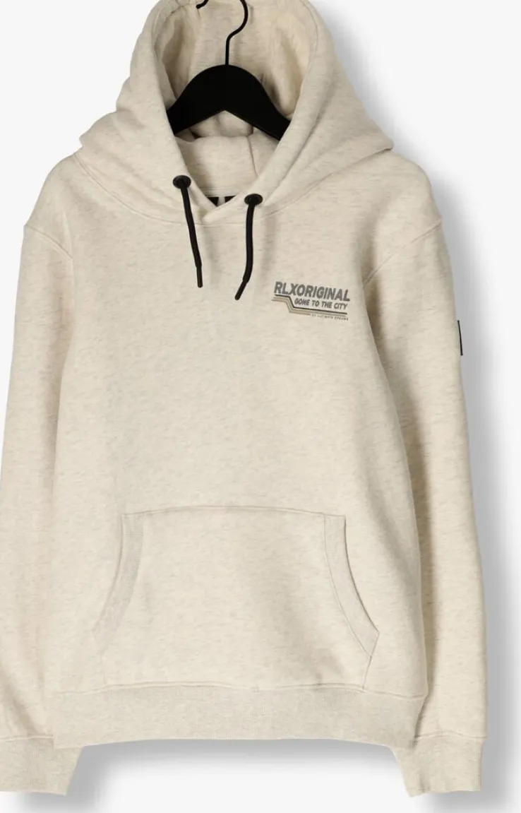 grijze rellix sweater hoodie rlxoriginal backprint