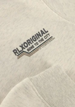 grijze rellix sweater hoodie rlxoriginal backprint