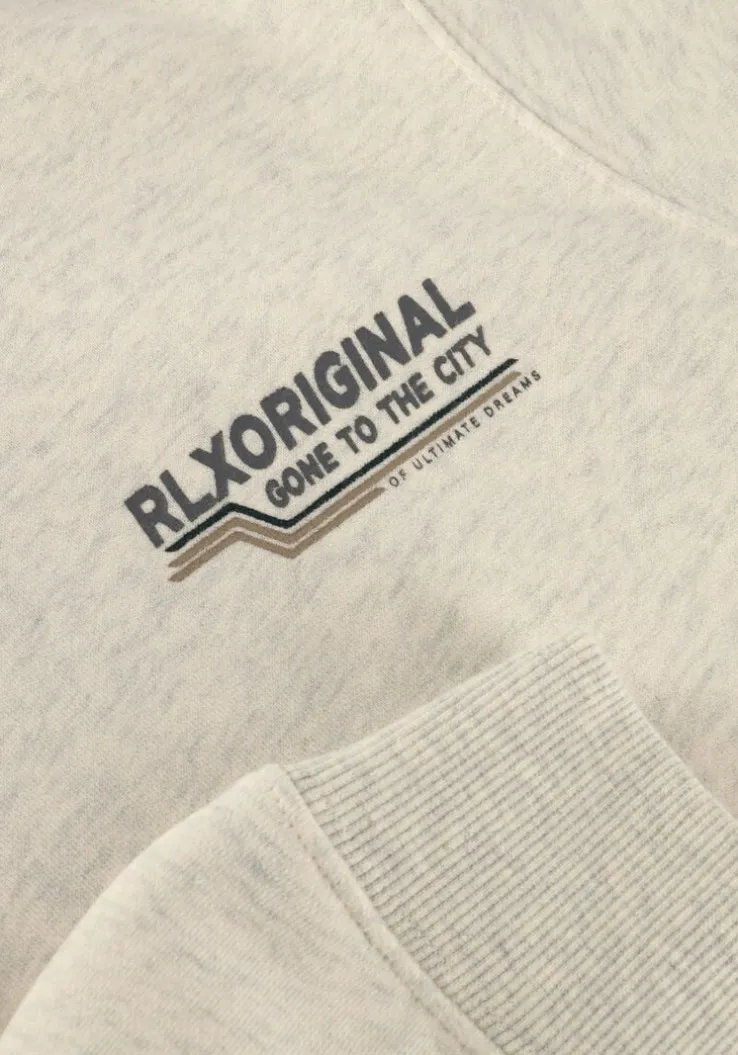 grijze rellix sweater hoodie rlxoriginal backprint