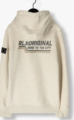 grijze rellix sweater hoodie rlxoriginal backprint
