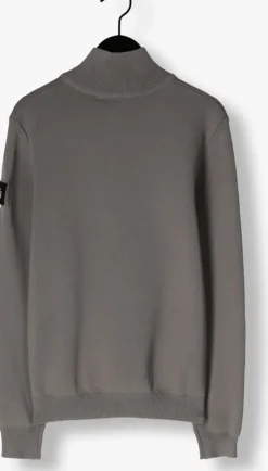 grijze rellix trui knitwear zip collar