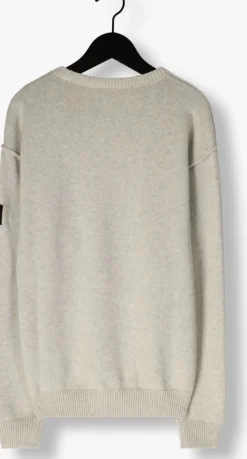 grijze rellix trui loose fit knitwear crewneck
