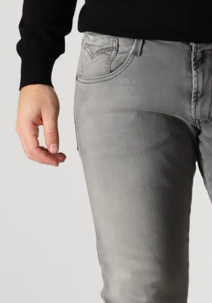 grijze replay slim fit jeans anbass pants