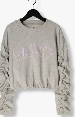 grijze salty stitch sweater salty sweater cropped
