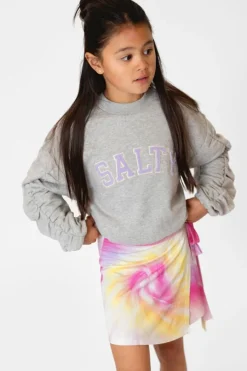 grijze salty stitch sweater salty sweater cropped