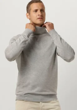 grijze scotch & soda coltrui regular fit essentials turtle in eco vero