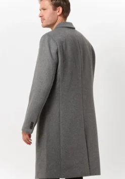 grijze scotch & soda mantel classic wool-blend overcoat