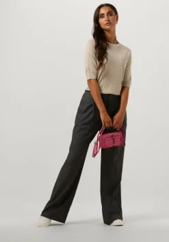 grijze scotch & soda pantalon rose pleated high-rise wide leg pant