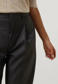 grijze scotch & soda pantalon rose pleated high-rise wide leg pant