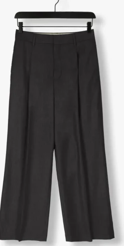 grijze scotch & soda pantalon rose pleated high-rise wide leg pant