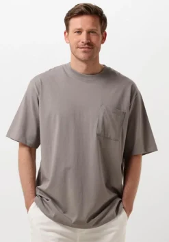 grijze scotch & soda t-shirt 3 crosses loose fit chest pocket t-shirt