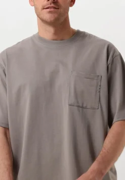 grijze scotch & soda t-shirt 3 crosses loose fit chest pocket t-shirt
