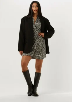 grijze second female mini jurk luna dress