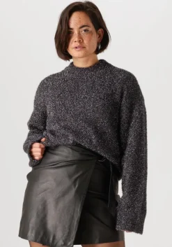 grijze second female trui lamilla knit o-neck
