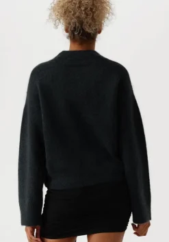 grijze second female trui brook knit drop shoulder o-neck