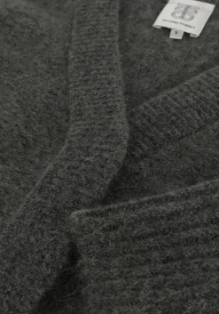 grijze second female vest brook knit reverse boxy cardig