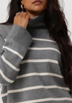 grijze selected femme coltrui slfkamma ls knit roll neck