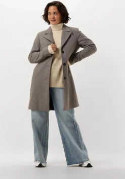 grijze selected femme mantel slfnew alma wool coat