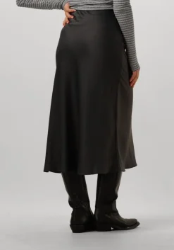 grijze selected femme midirok slflena hw midi skirt