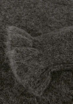 grijze selected femme mini jurk slfsia ras frill ls knit dress