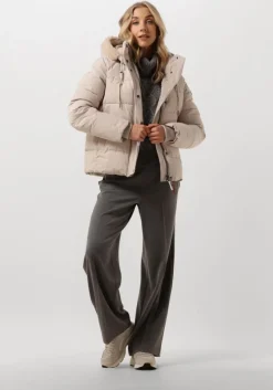 grijze selected femme pantalon slfemma-tara mw wide pant