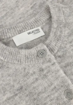 grijze selected femme top slflulu 2/4 knit cardigan