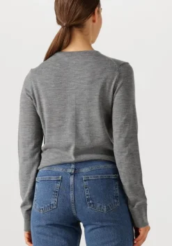 grijze selected femme vest slfthea ls knit merino cardigan