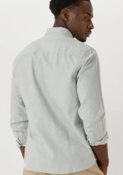 grijze selected homme casual overhemd slhslim-sun shirt ls noos