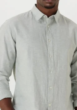 grijze selected homme casual overhemd slhslim-sun shirt ls noos