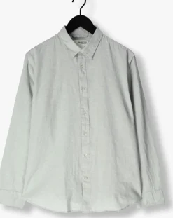 grijze selected homme casual overhemd slhslim-sun shirt ls noos