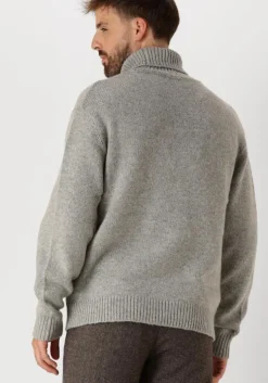 grijze selected homme coltrui slhcody ls knit relaxed roll neck