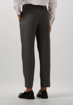 grijze selected homme pantalon slhslim-reed wool trs