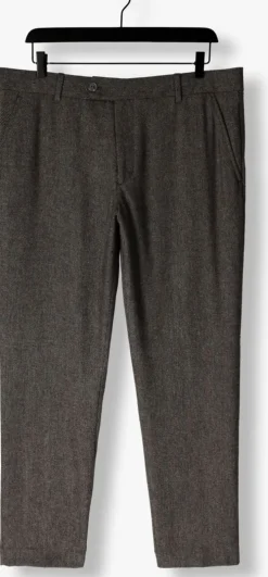 grijze selected homme pantalon slhslim-reed wool trs