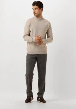 grijze selected homme pantalon slhslim-reed wool trs