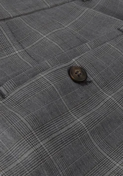 grijze selected homme pantalon slhslim-liam grey/blue check trs flex b