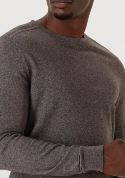 grijze selected homme trui slhberg crew neck noos