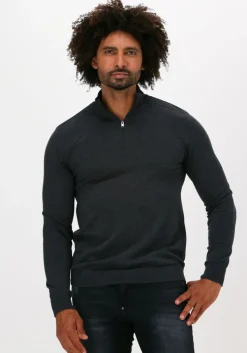 grijze selected homme trui slhberg half zip cardigan noos