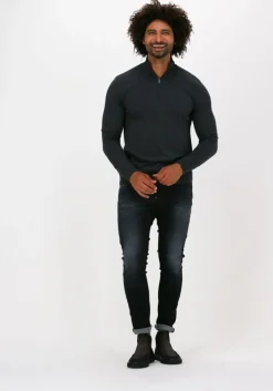 grijze selected homme trui slhberg half zip cardigan noos