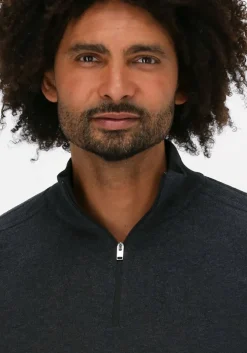 grijze selected homme trui slhberg half zip cardigan noos