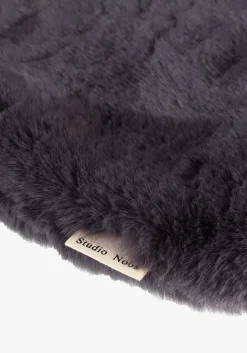 grijze studio noos shopper faux fur mom-bag