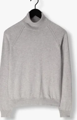 grijze summum coltrui turtle neck sweater soft viscose polyamide knit