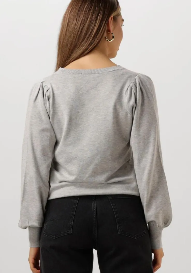 grijze summum trui round neck sweater soft viscose polyamide knit