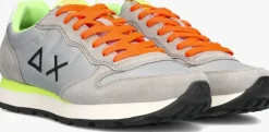 grijze sun68 lage sneakers tom fluo