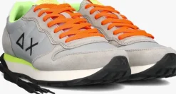 grijze sun68 lage sneakers tom fluo